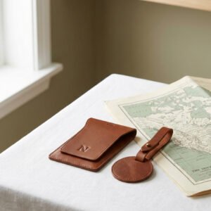 Leather Luggage Tag Set