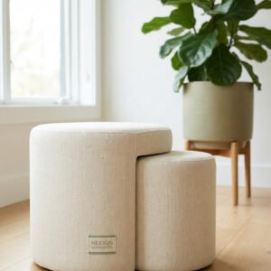 Linen Storage Ottoman Set