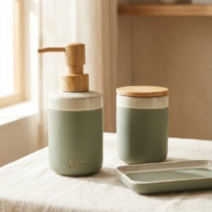 Ceramic Bath Accessory Set